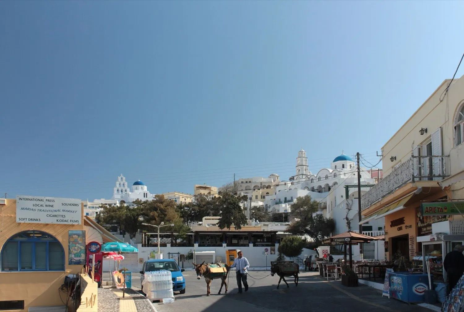 Pyrgos santorini — winter Greece