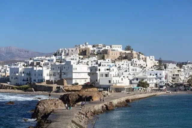 Naxos 08 20 02 chora grotta and vintzi beaches — winter Greece