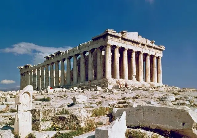 The parthenon in athens — winter Greece